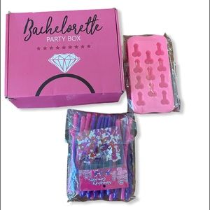 Bachelorette Party Box Straws Ice Cube Mold Game +